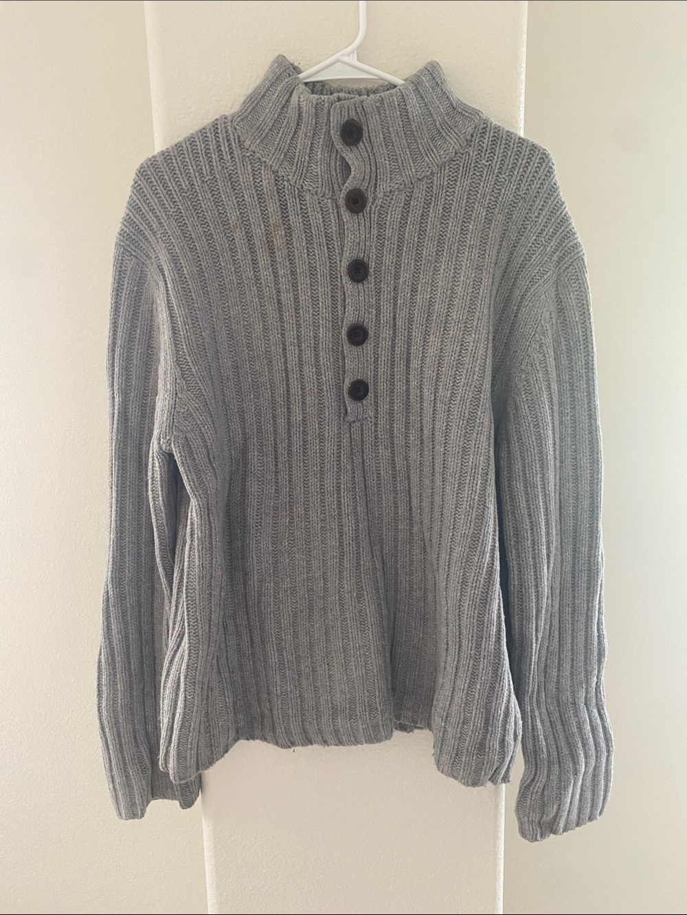 Banana Republic  Gray Lambs Wool Cashmere Blend Size L